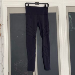 Yogalicious Navy Blue Leggings with Mesh